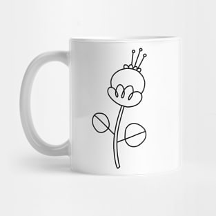 Hand drawn-flower Mug